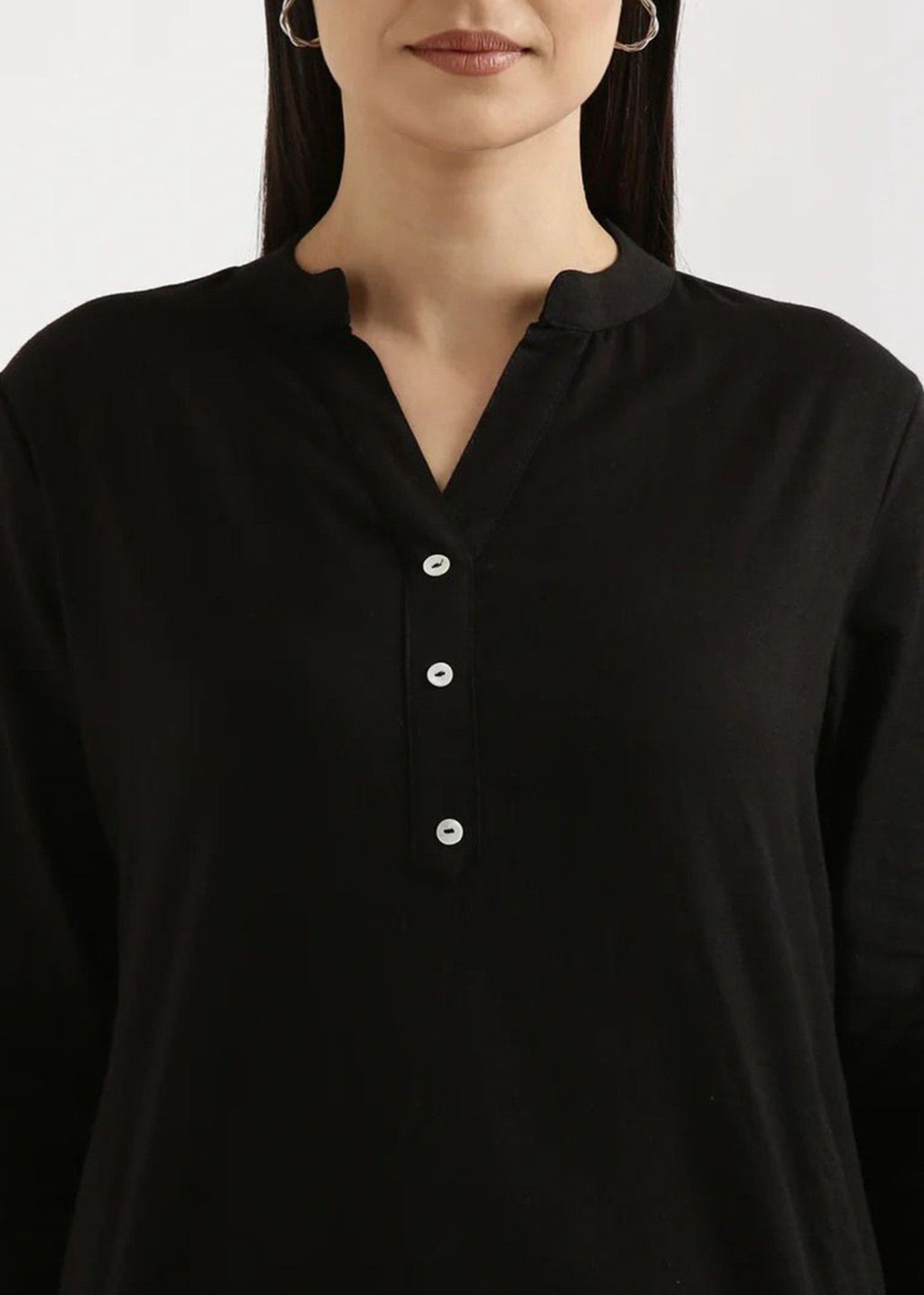 Laal Kurti Black Basic Kurta Only Women 1pcs