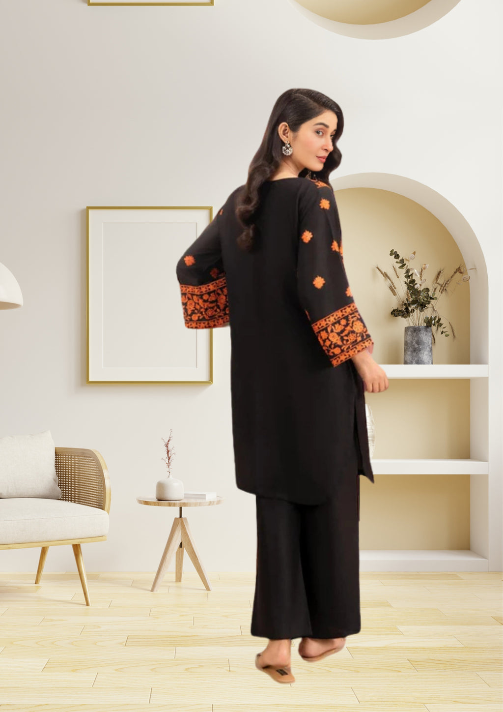 Hamna Kalim SHAISTA ORANGE Women 2pcs