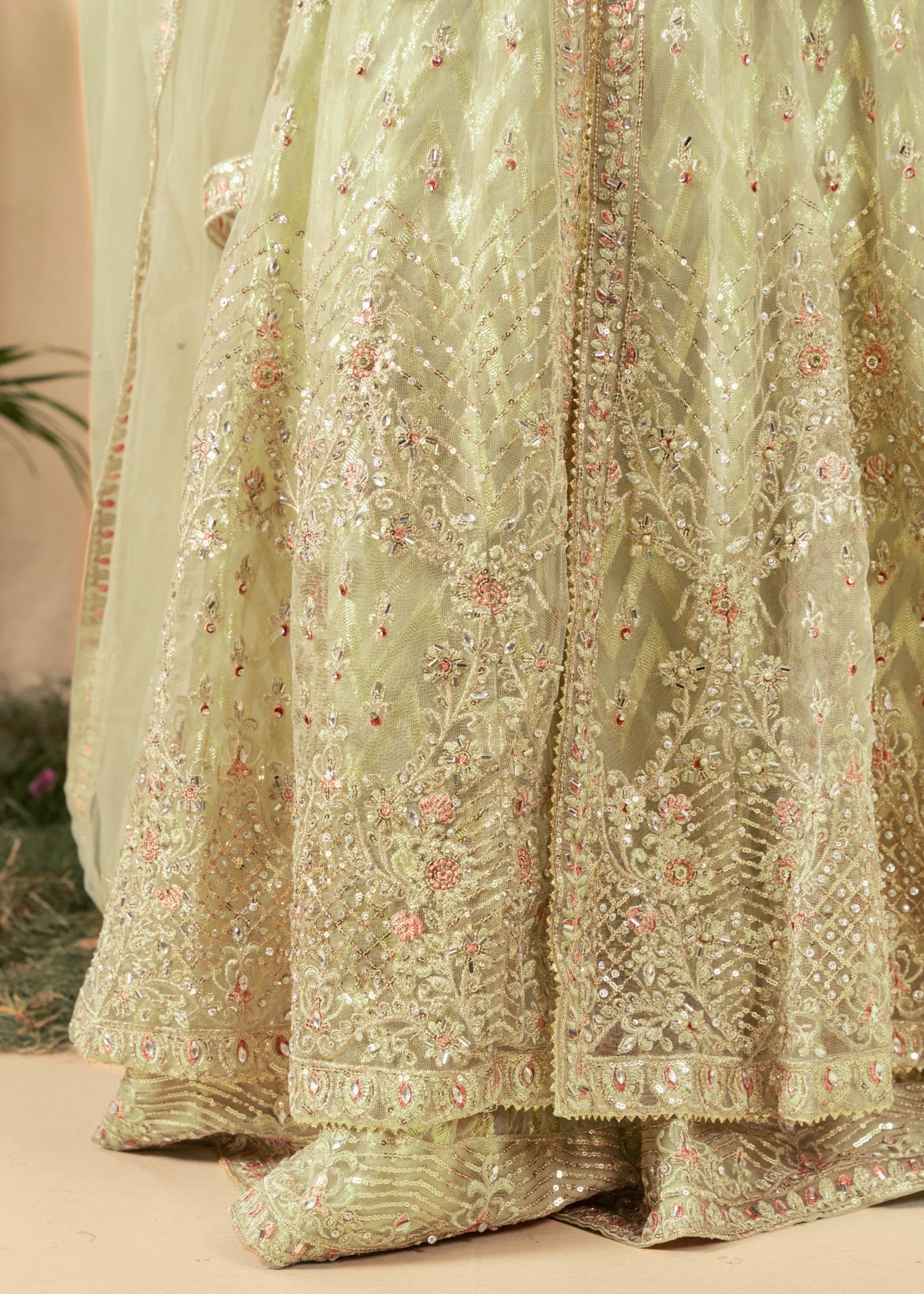 Four Season Boutique DILJAAN PISTA GREEN GOLD Women 3pcs