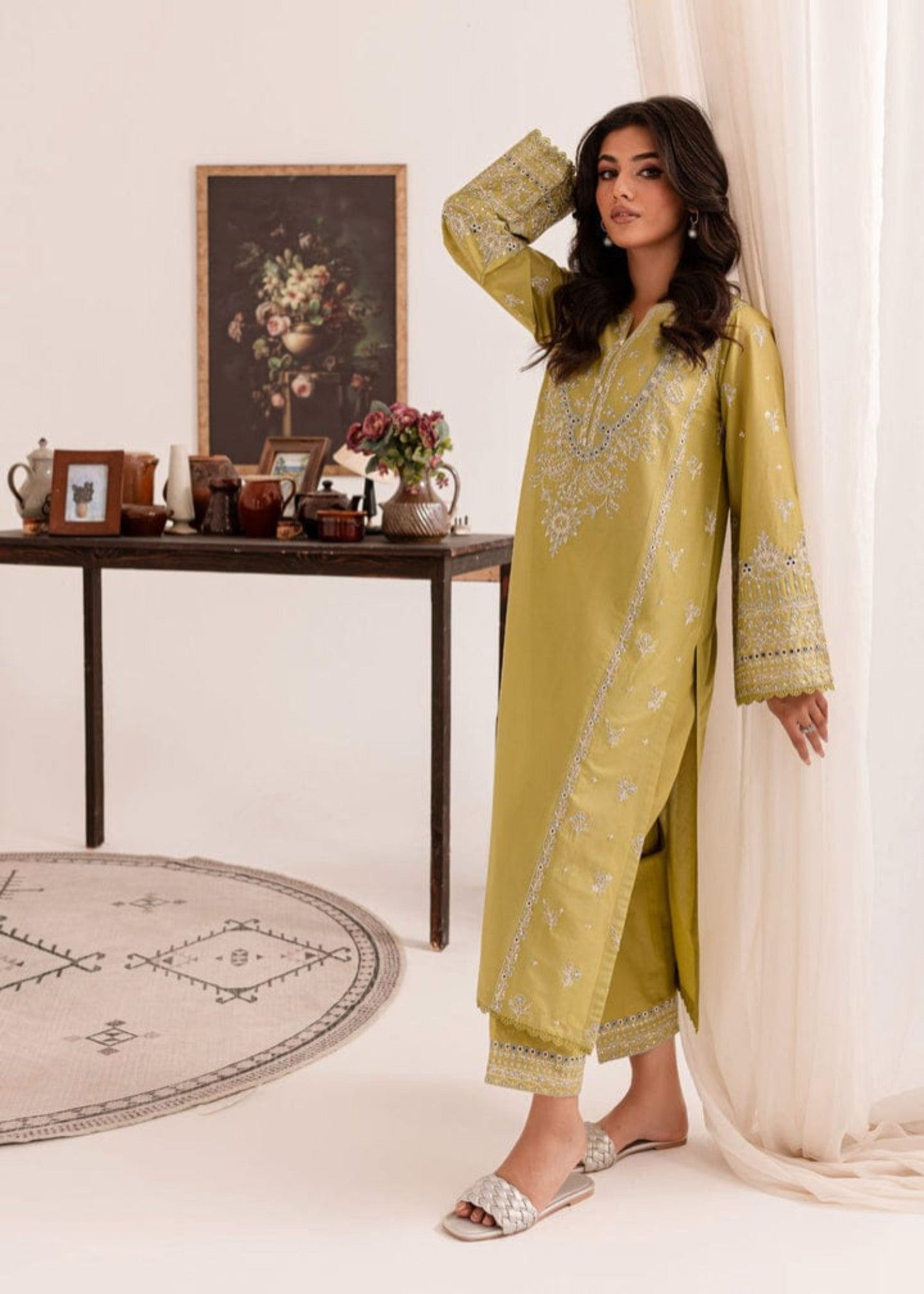 Shehroz Fashion Rang e Naz lawn embroidery suit Women 2pcs