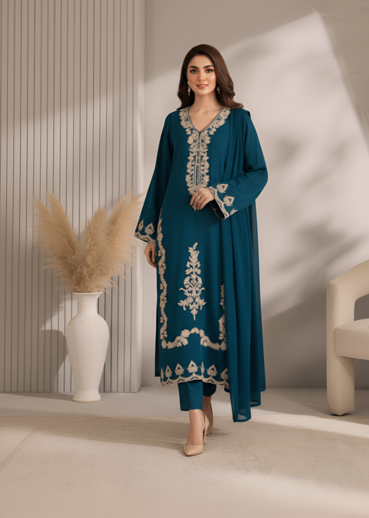 Tawakal Closet TEAL WHITE Women 3pcs