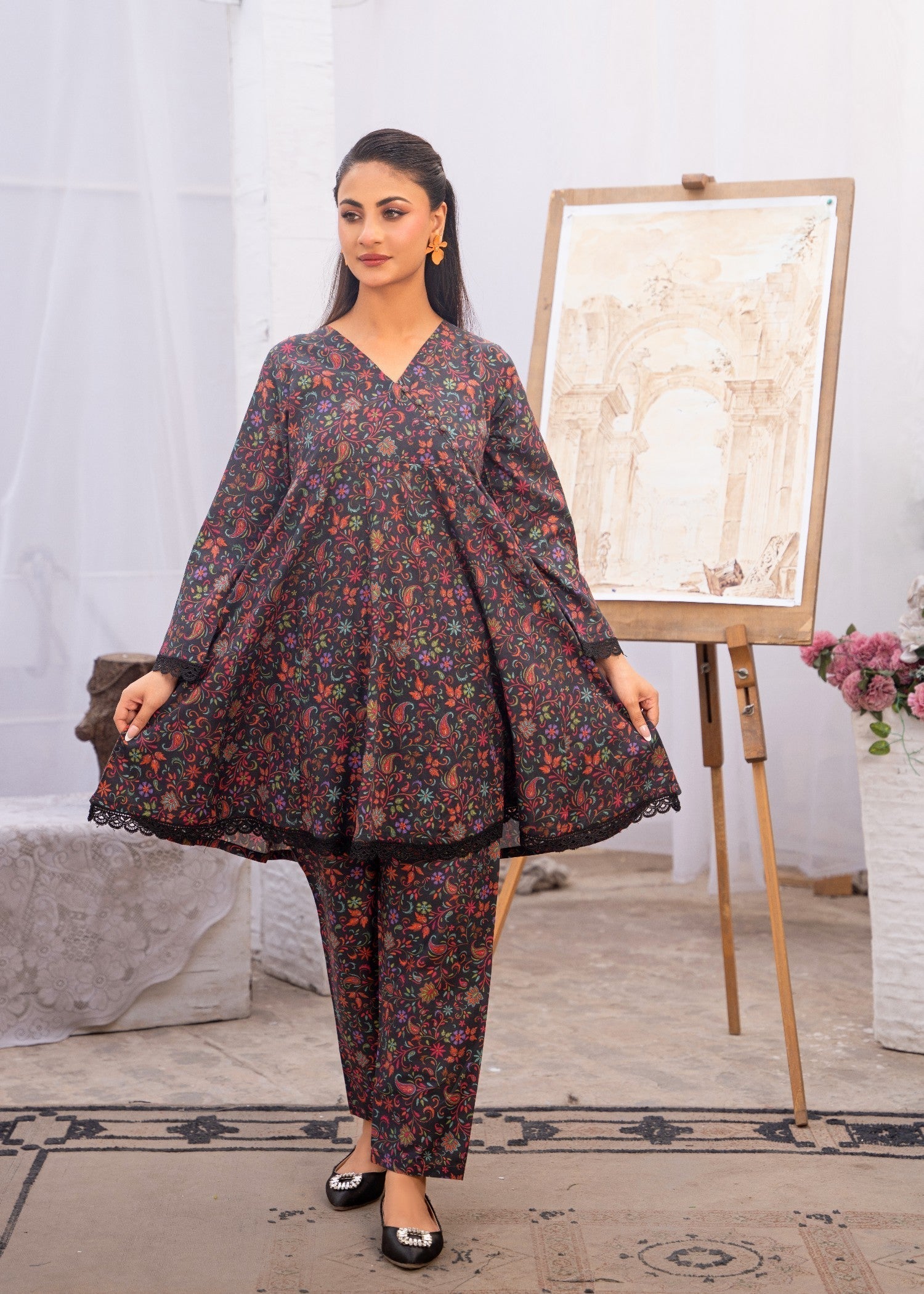 B.K Clothings Noir Grace Women 2pcs