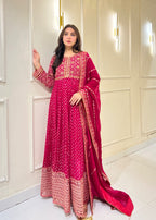 Suits By Sadia Hotpink chiffon Women 3pcs