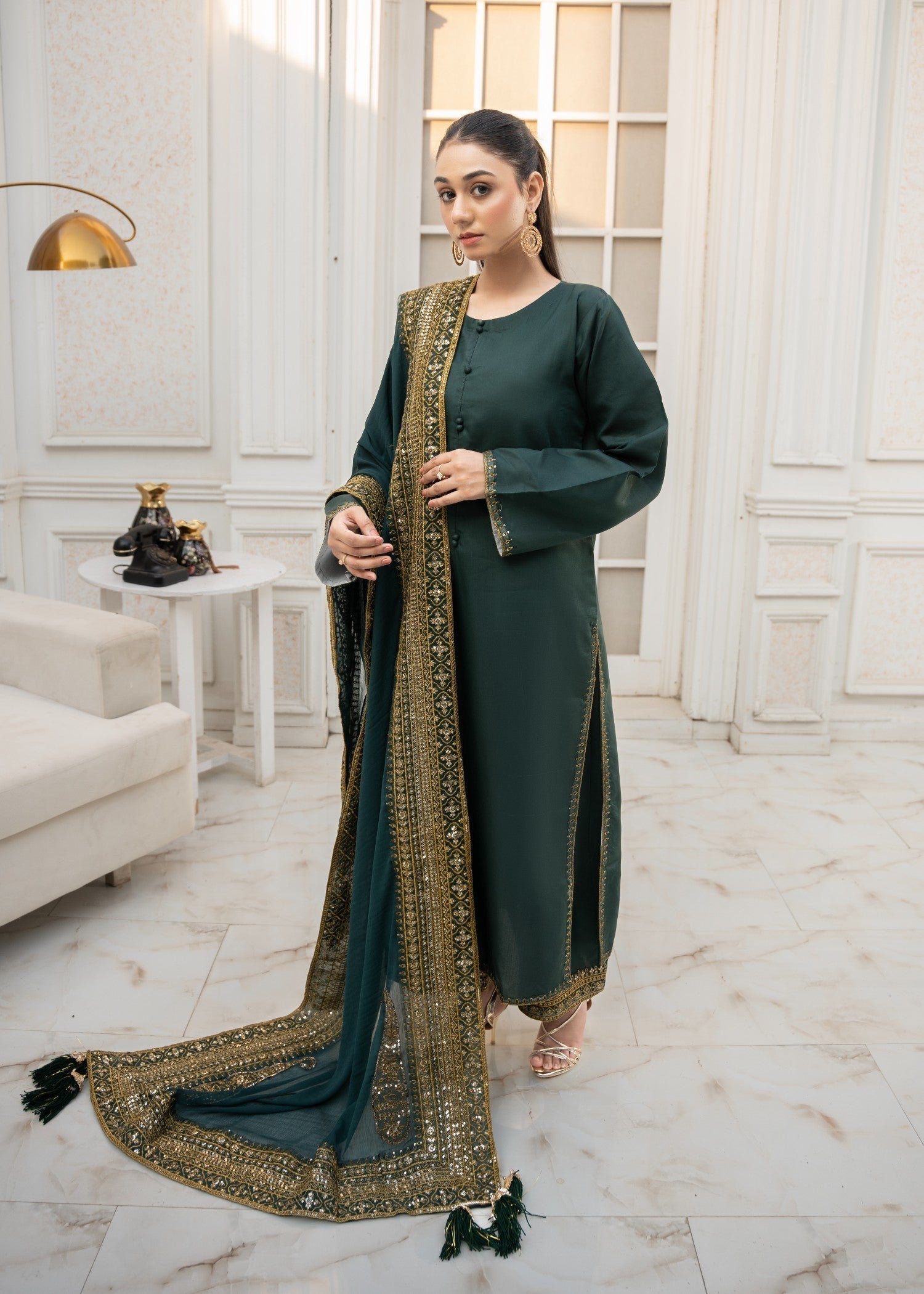 Maharani Official Green Mystique | Women 3pcs