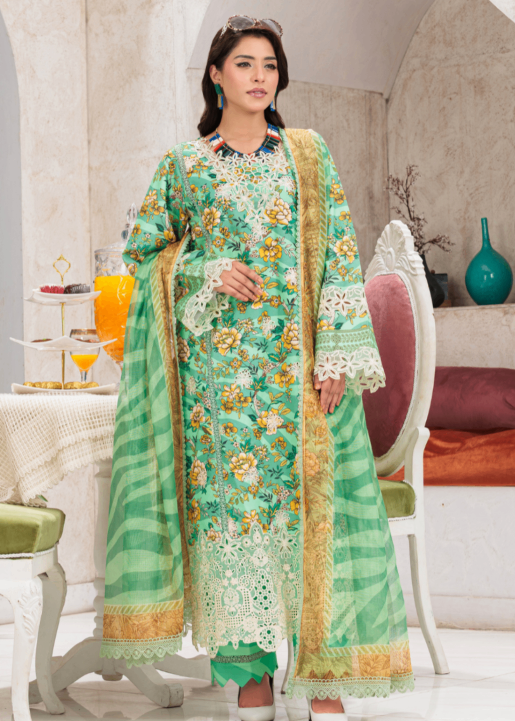 Huma Gul Mint Mirage HG 101 Women 3pcs