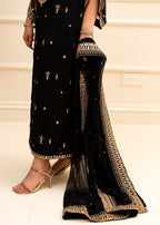 Alyssa Black Chiffon Suit ALL405 Women 3pcs