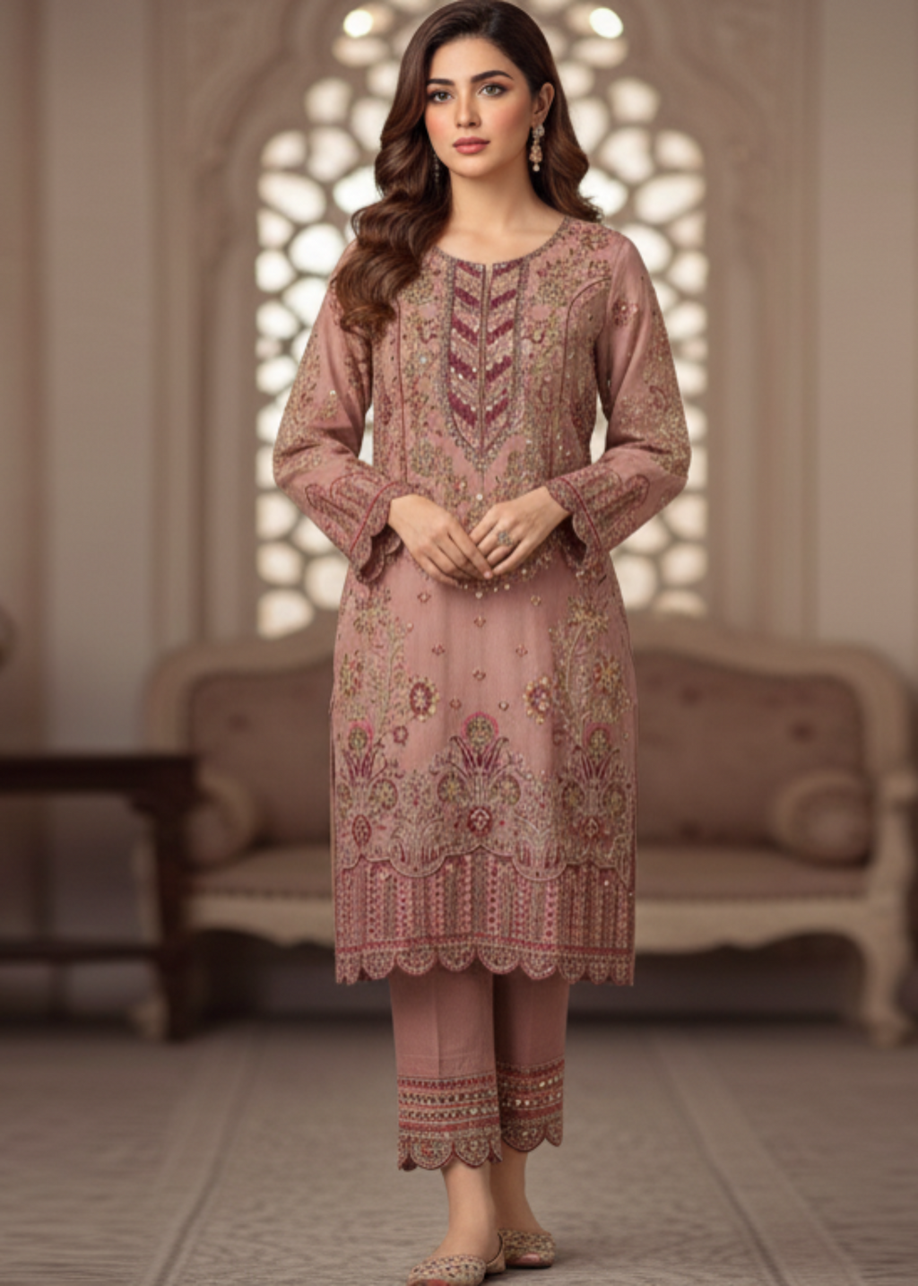 Diara Couture ESHAL US 548 M. PEACH Women 3pcs