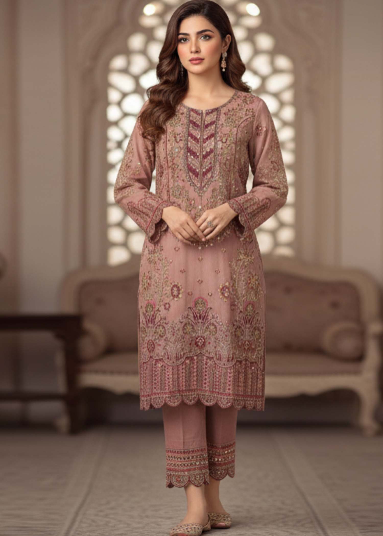 Diara Couture ESHAL US 548 M. PEACH Women 3pcs