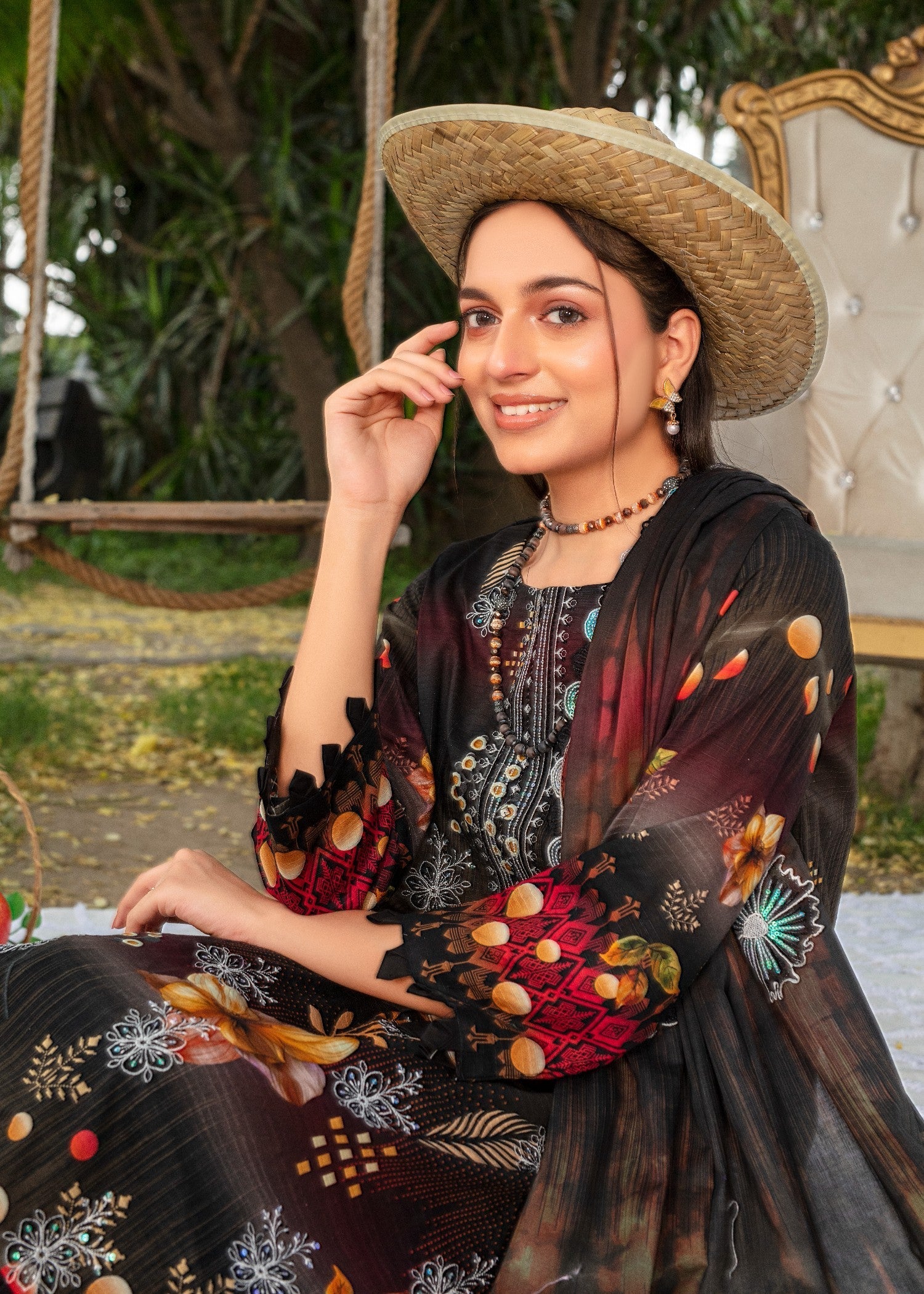 Ayeza Collection Black Kurta Set 06 Women 3pcs