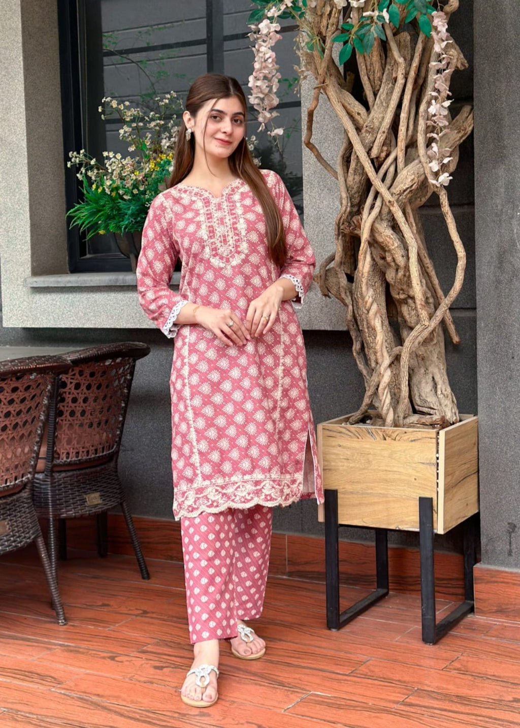 Tehzeeb Libas ZYRA EMBROIDERED PINK Women 2pcs