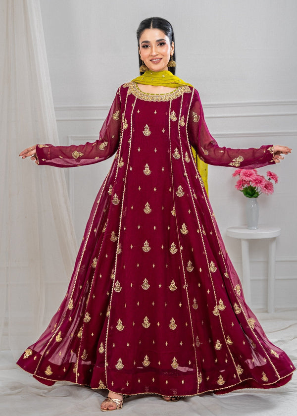 Ayesha Closet Gulnaar Cherry Red Women 3pcs