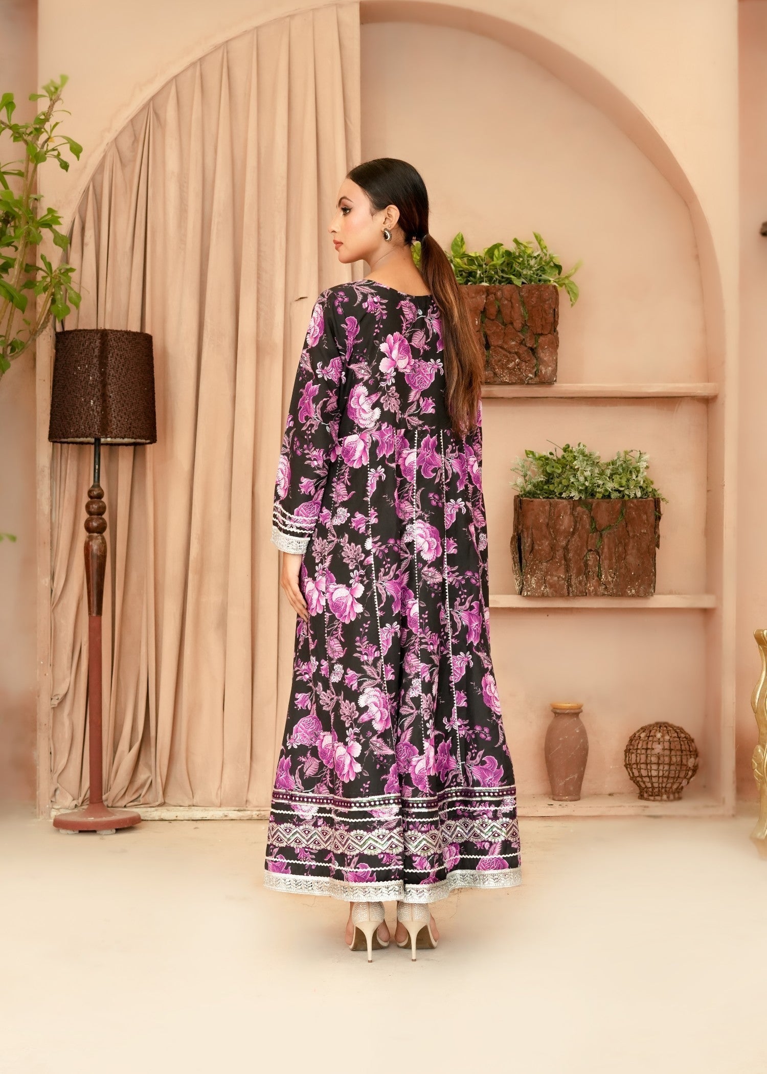 Madiha Gohar Noor e Gulzar Black Purple Frock Women 3pcs