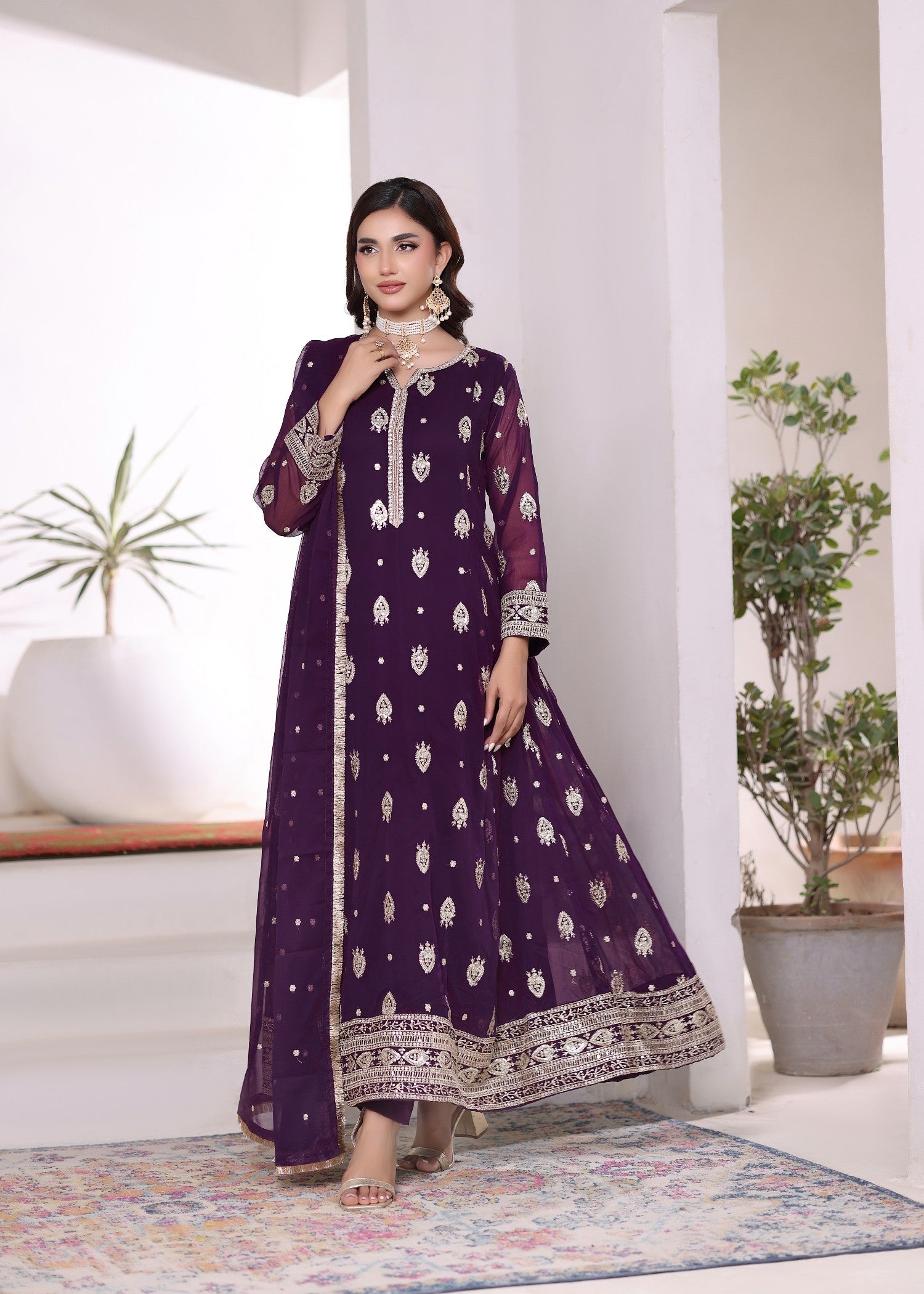 Abaan Zohan Raunak Purple Women 3pcs
