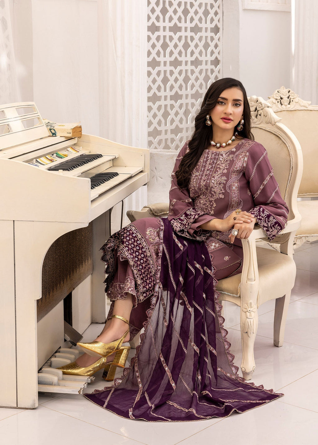 Kanwal Zainab DUSTY MAUVE Women 3pcs