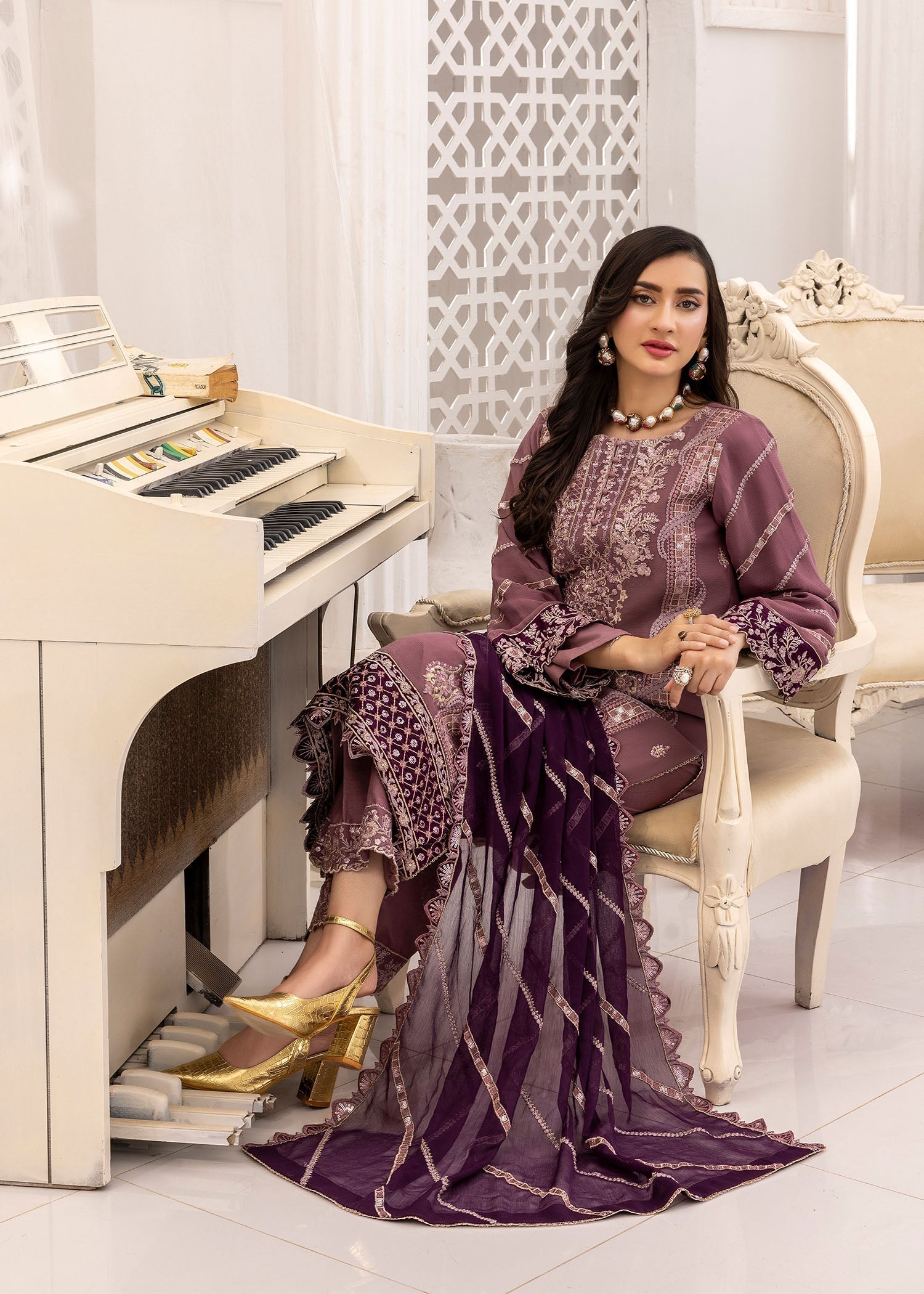 Kanwal Zainab DUSTY MAUVE Women 3pcs