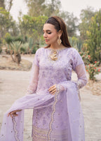 Maira Fashion Lilac Silk Plazo Set 75 Women 3pcs