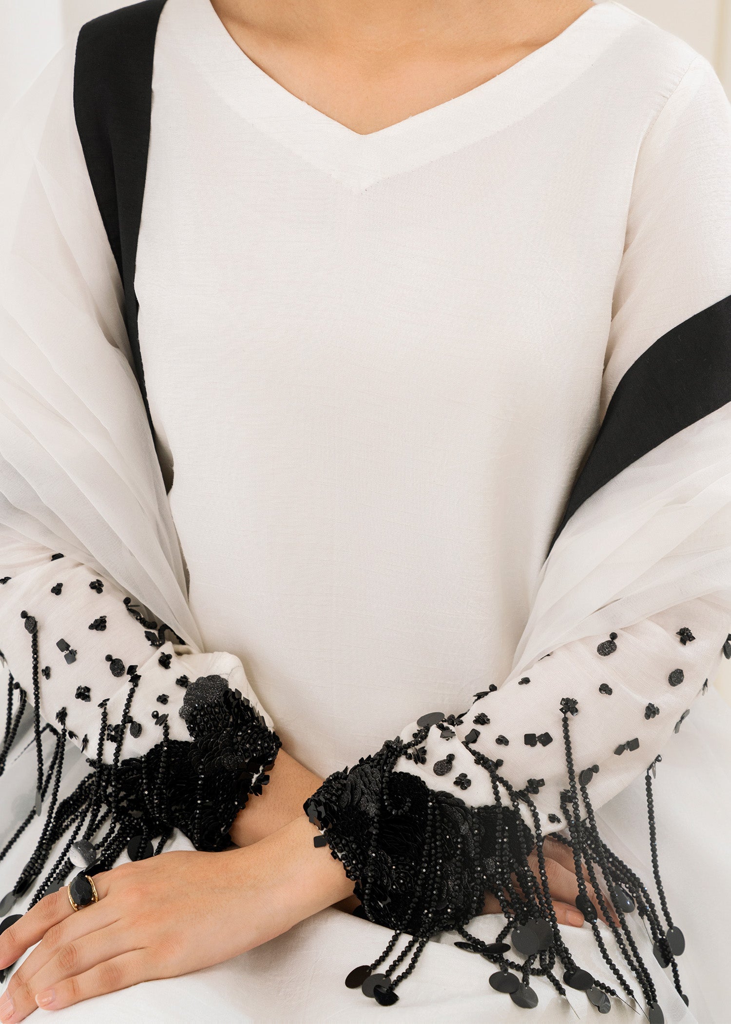 Rang-e-Haya Luxe Edge (White) Women 3pcs