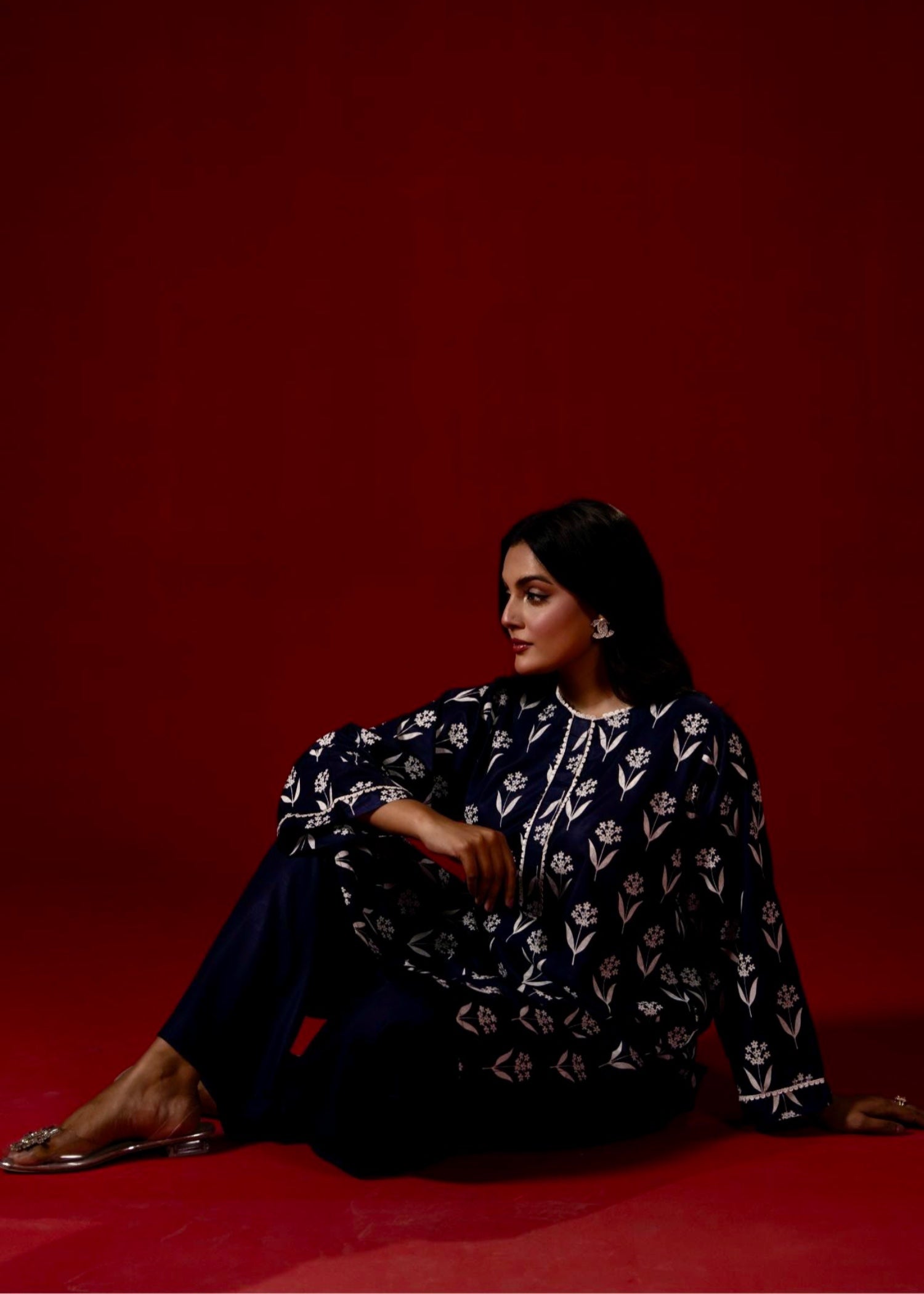 Zeenat & Zoha Navy Glow Women 2pcs