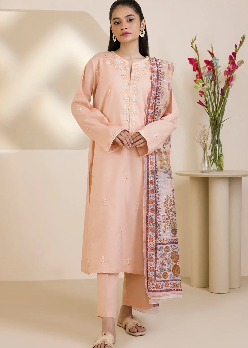 Zellbury WPS2531941 Peach Women 3pcs