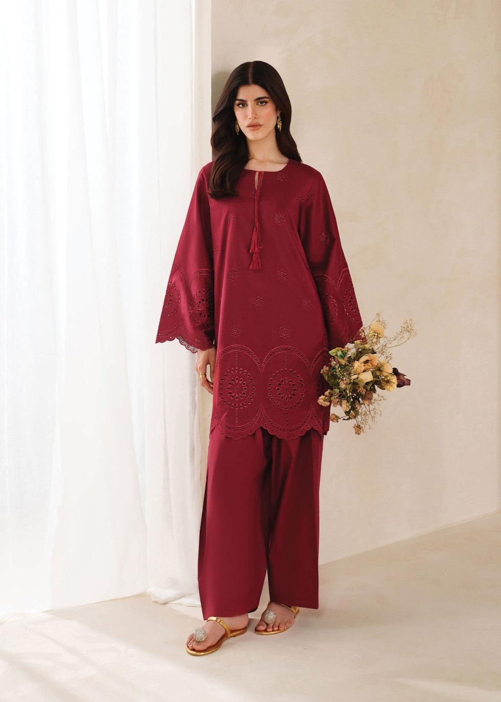 Garnet Clothing Burgundy Women 2pcs