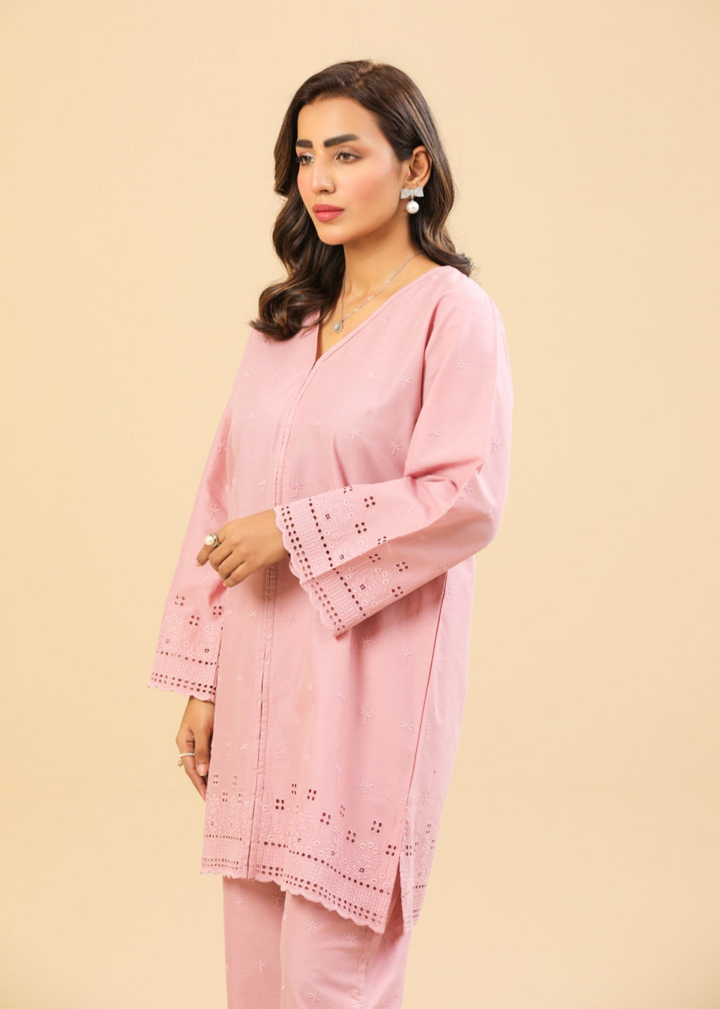 Zenyre Pink Chikankari Set Women 2pcs