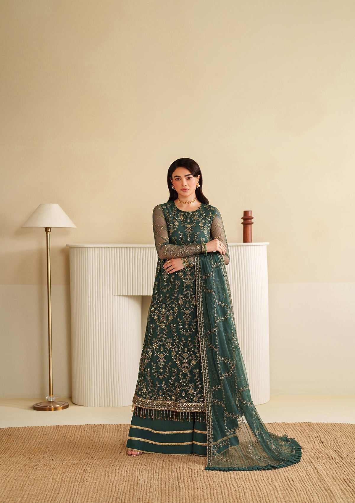 Bin Tayyab (BTS006488 GRN UN6490) Women 3pcs