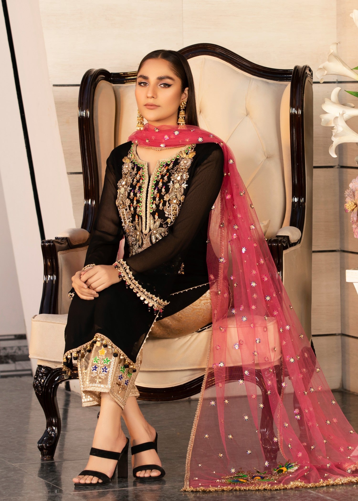Khuda Baksh Creations Z 292 Black Women 4pcs