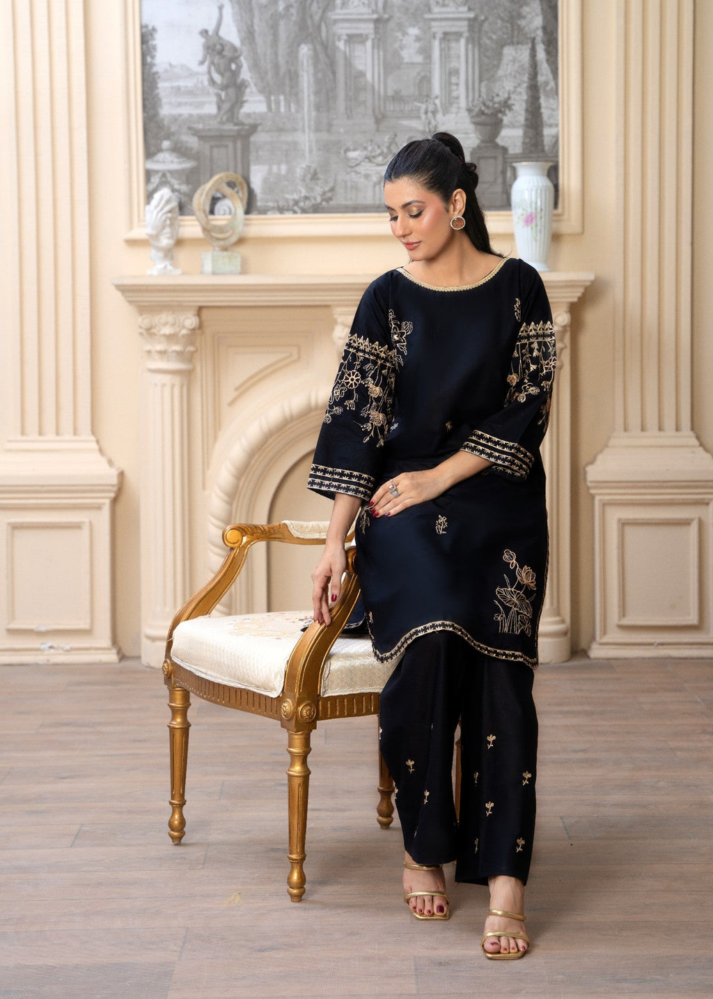 Fabric Garden Noir Luxe EMB Women 2pcs