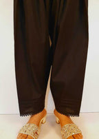 Zardi Cotton Shalwar With Bottom Lace Black ZSL14 Women 1pcs