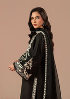 Chaudhary Arts Midnight Black Embroiderd Women 3pcs
