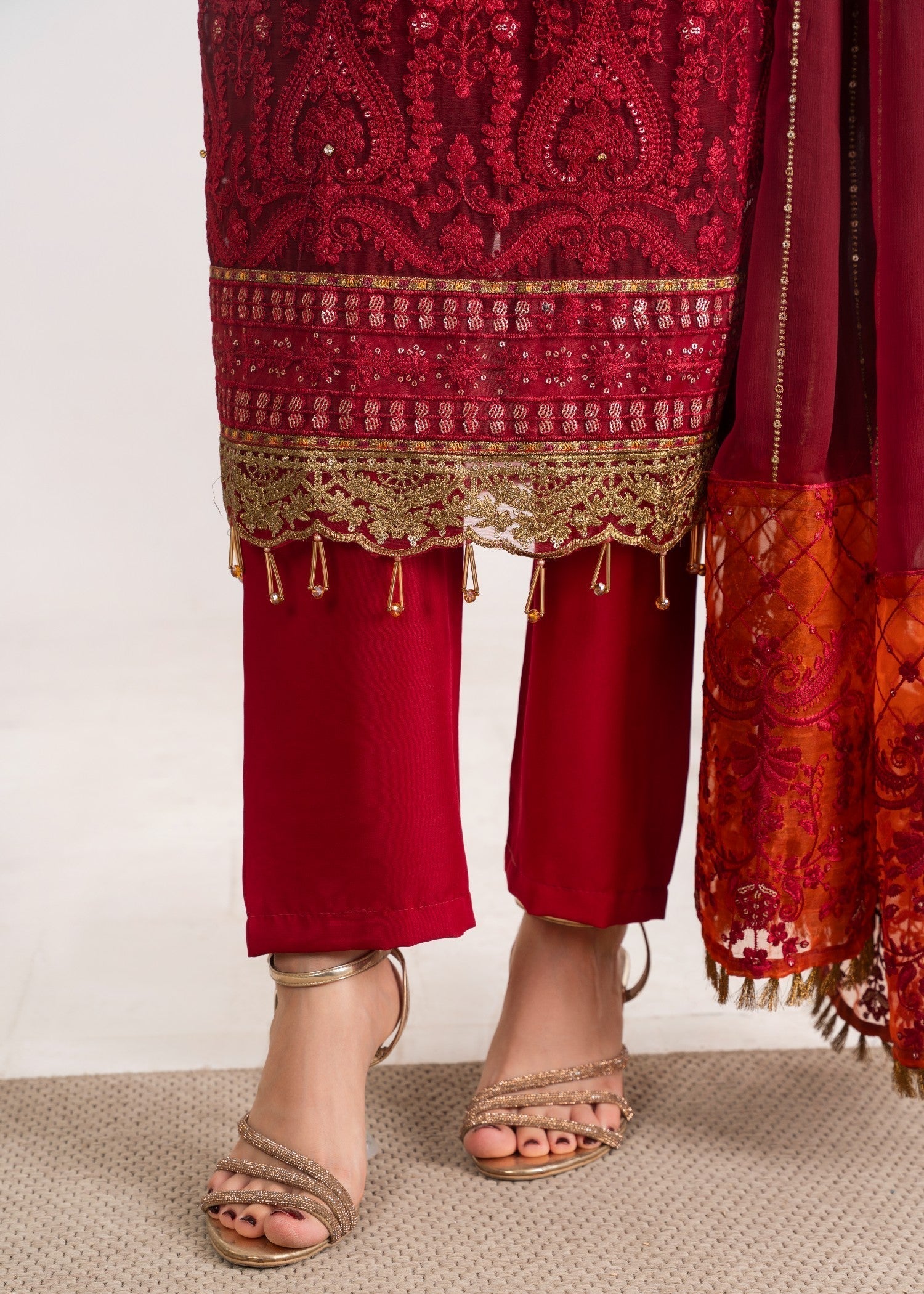 Four Season Boutique MHENAZ MAROON Women 3pcs