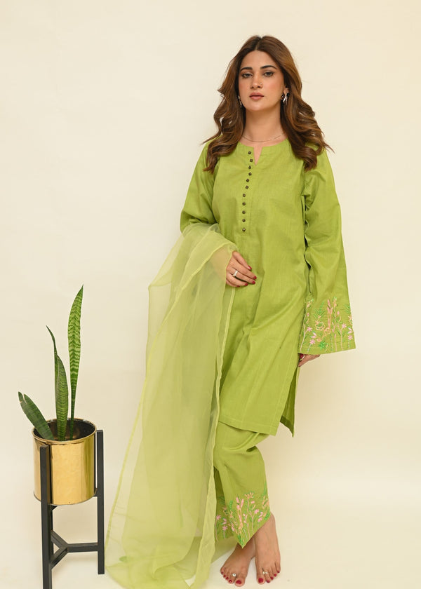 Zarar Ahmed Summer green Women 3pcs