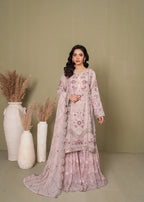 Pehnawa Fashion Dilnoor Pink chiffon Women 3pcs