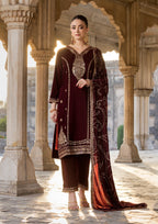 Bin Tayyab BT006529 RED MRN Women 3pcs