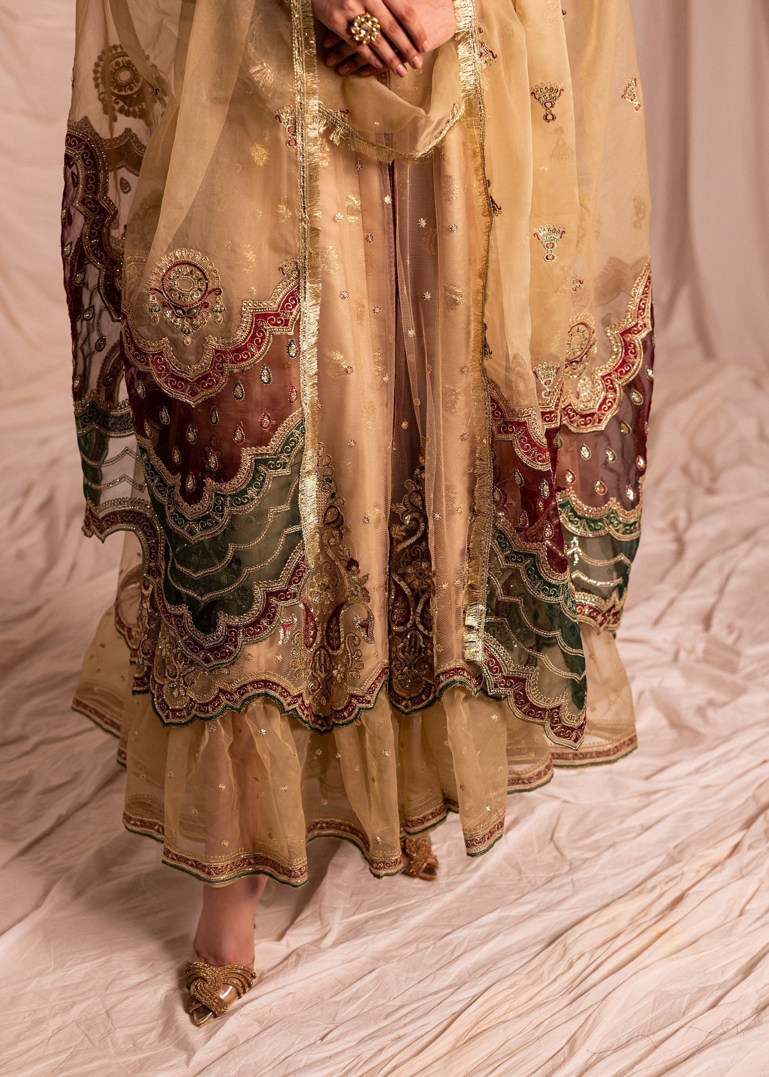 Diara Couture ANARKALI US 607 OFF WHITE Women 3pcs