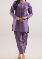 Saya Cotton Jacquard Stitched (Shirt/Trouser) WP2J 878 Women 2pcs