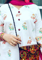 Anabya Garments WHITE ELE Women 2pcs