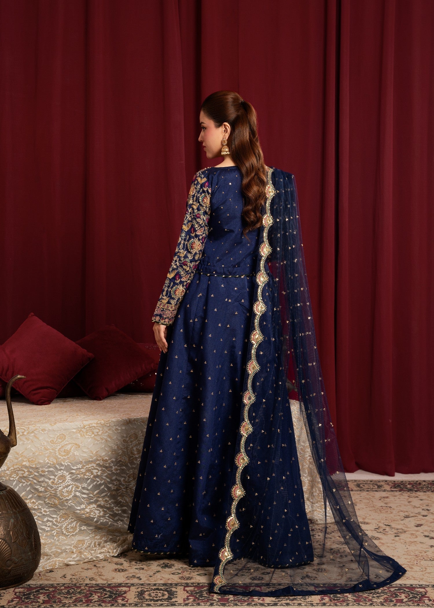 Qasim Anwer By Chandni Bridals SHIRIN (BLUE) Women 3pcs