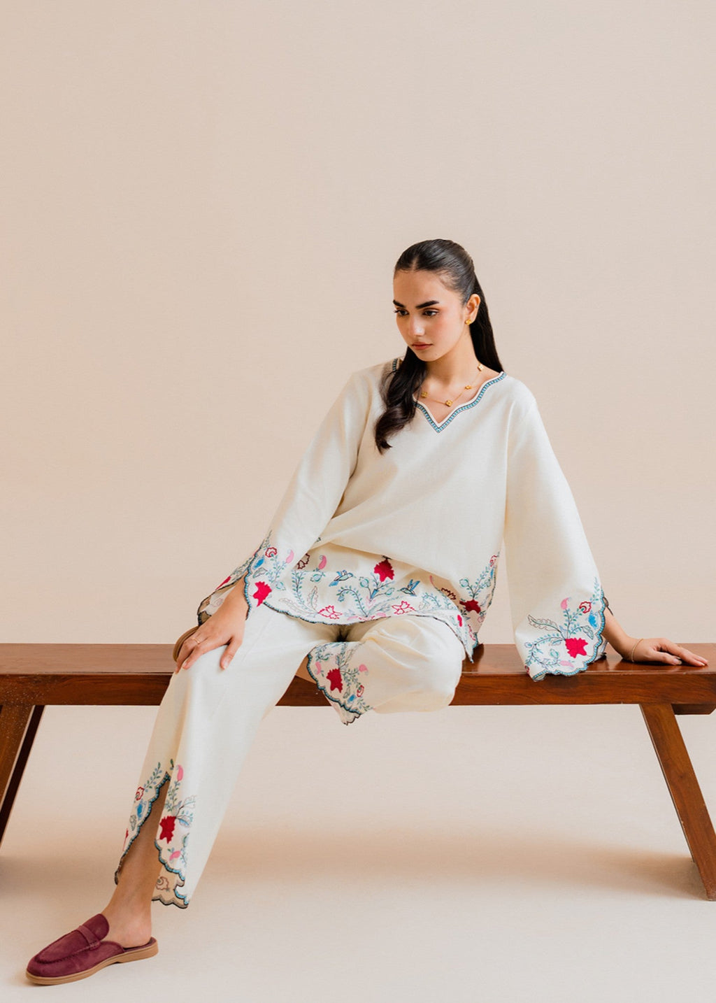 Kiara Eldyn – Embroidered Co ords Khaddar Set Women 2pcs