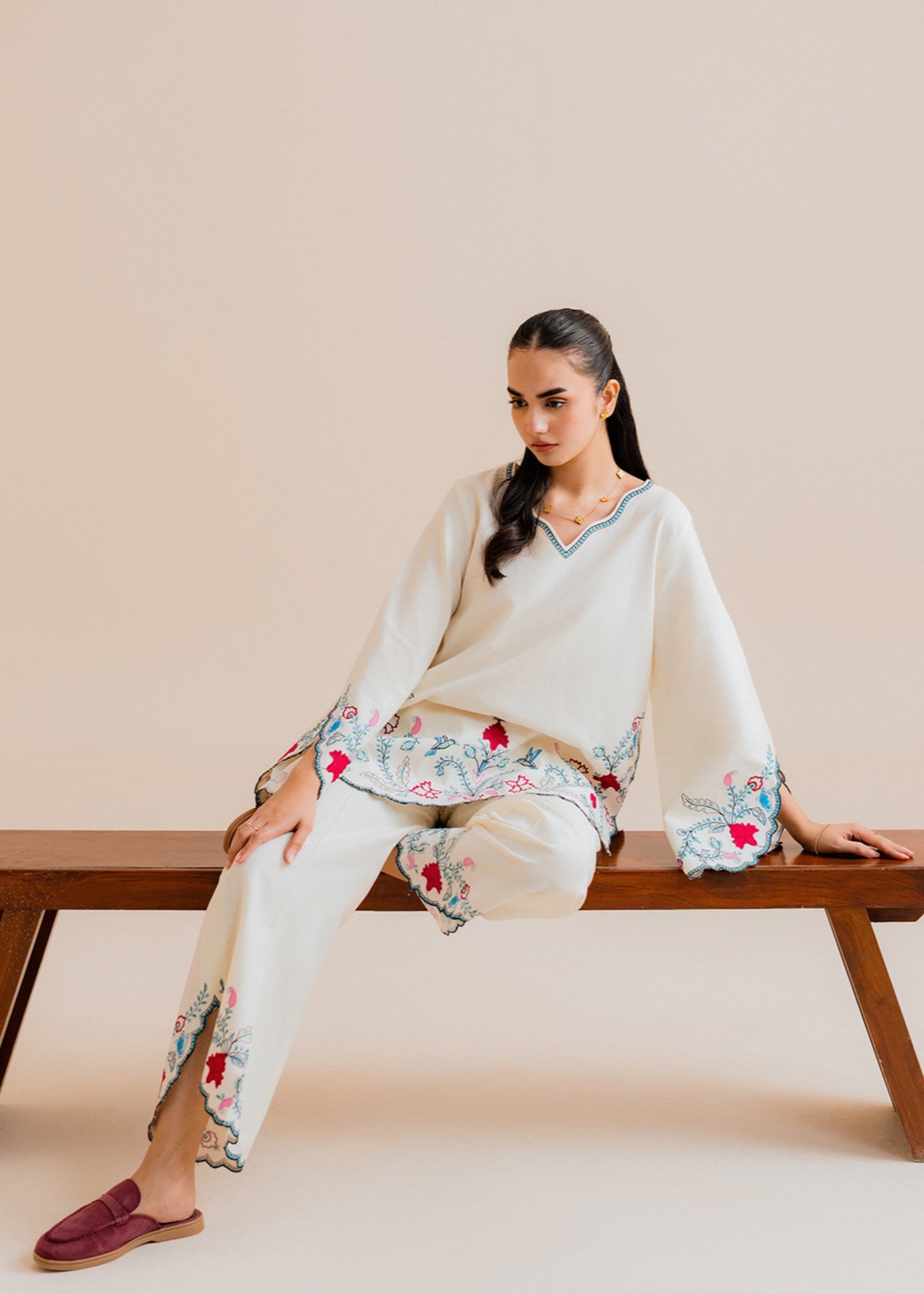 Kiara Eldyn – Embroidered Co ords Khaddar Set Women 2pcs