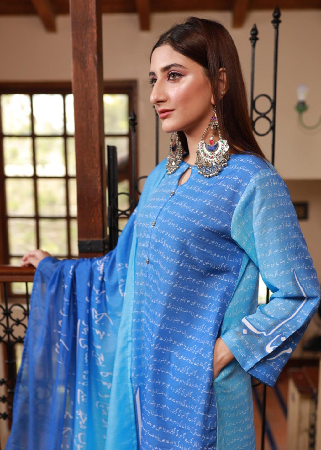 Tng (The Next Generation) Mirza Ghalib | | Stitched | Blue Women 2pcs