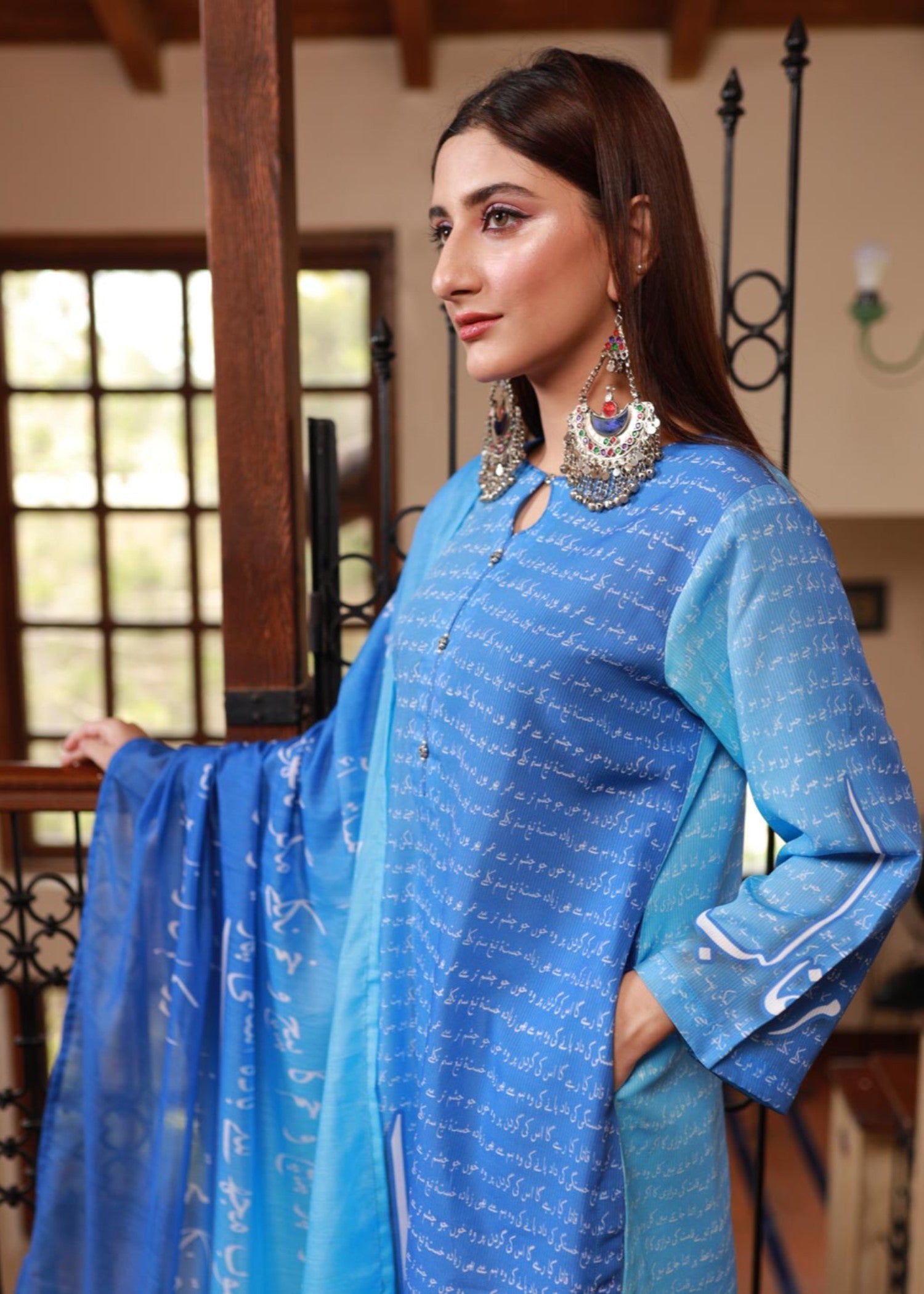 Tng (The Next Generation) Mirza Ghalib | | Stitched | Blue Women 2pcs