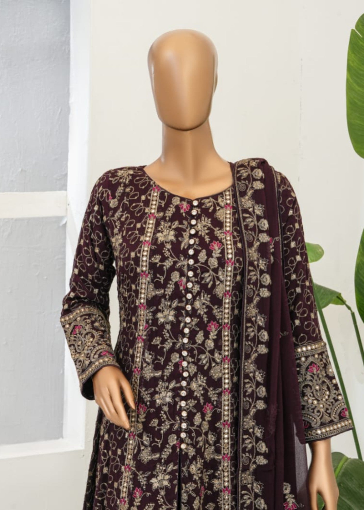 Ahmed Creations RIMSHA PLUM Women 3pcs