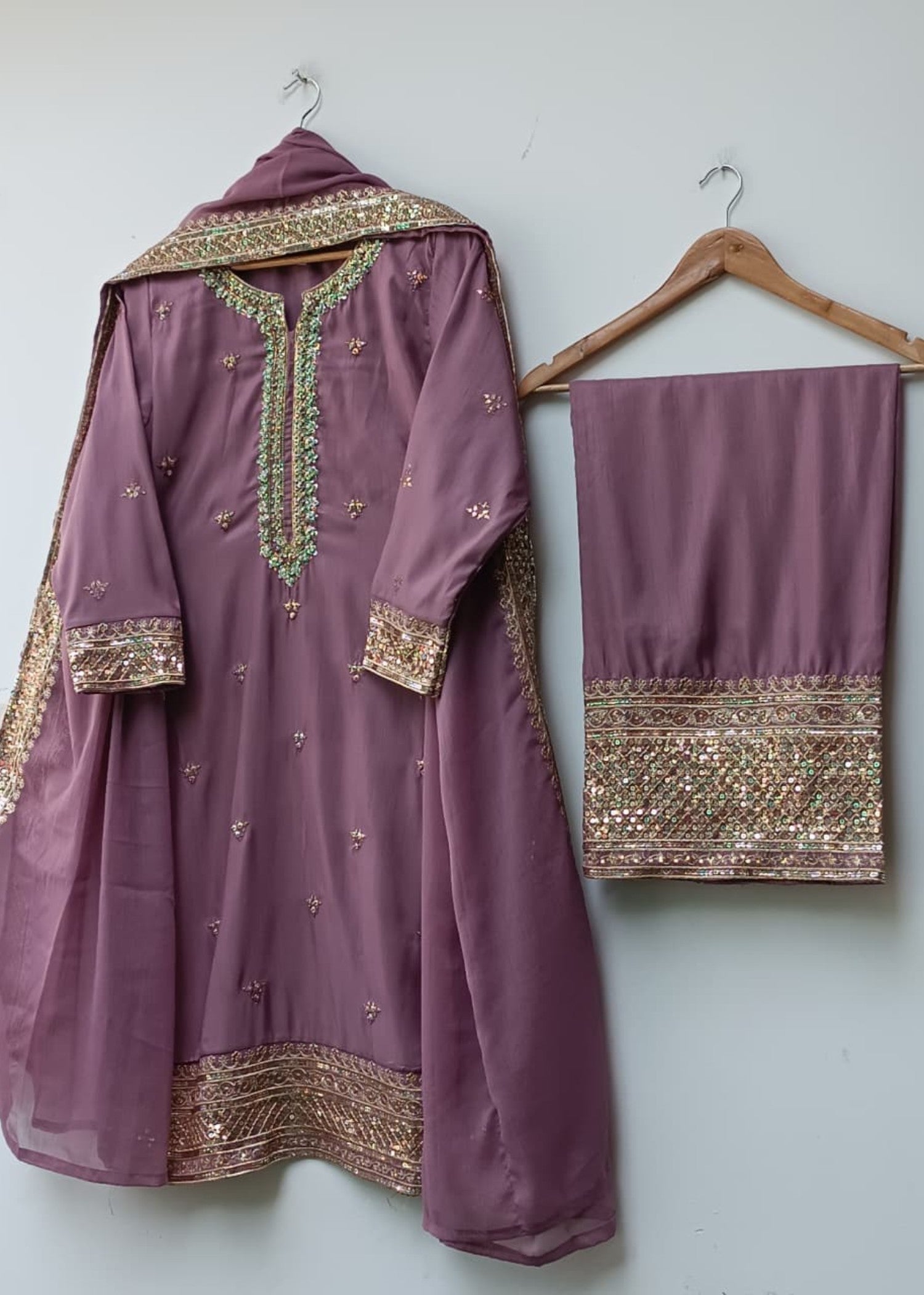 Lubana Store GULNAZ 2 MAUVE Women 3pcs