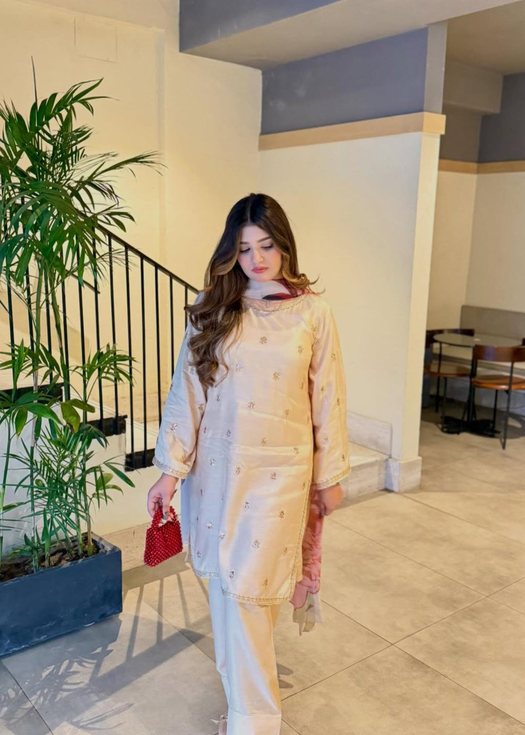 Libbas.Pk Sahara Beige Women 3pcs