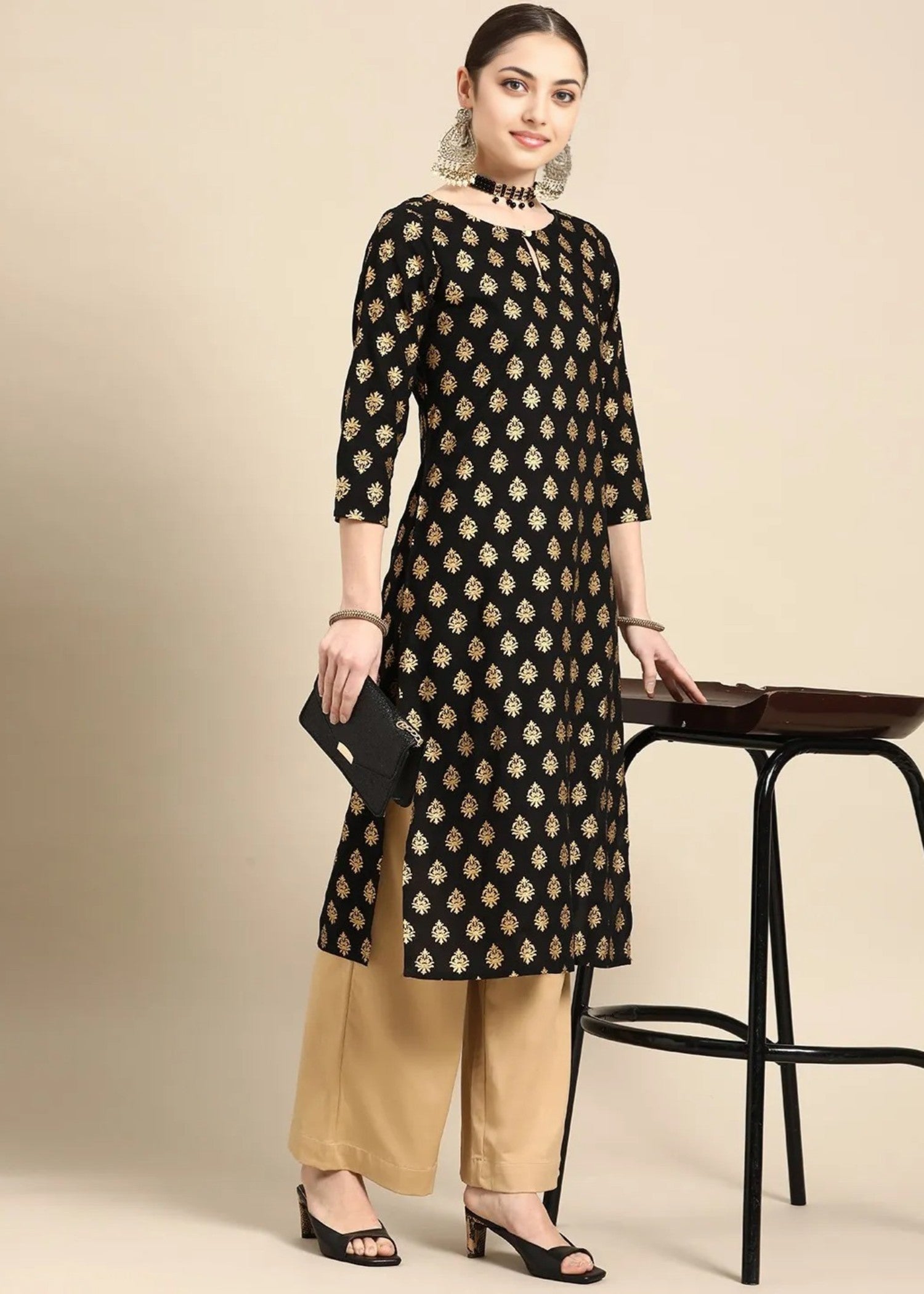 Zeekstore Printed Kurti Only D024 Women 1pcs