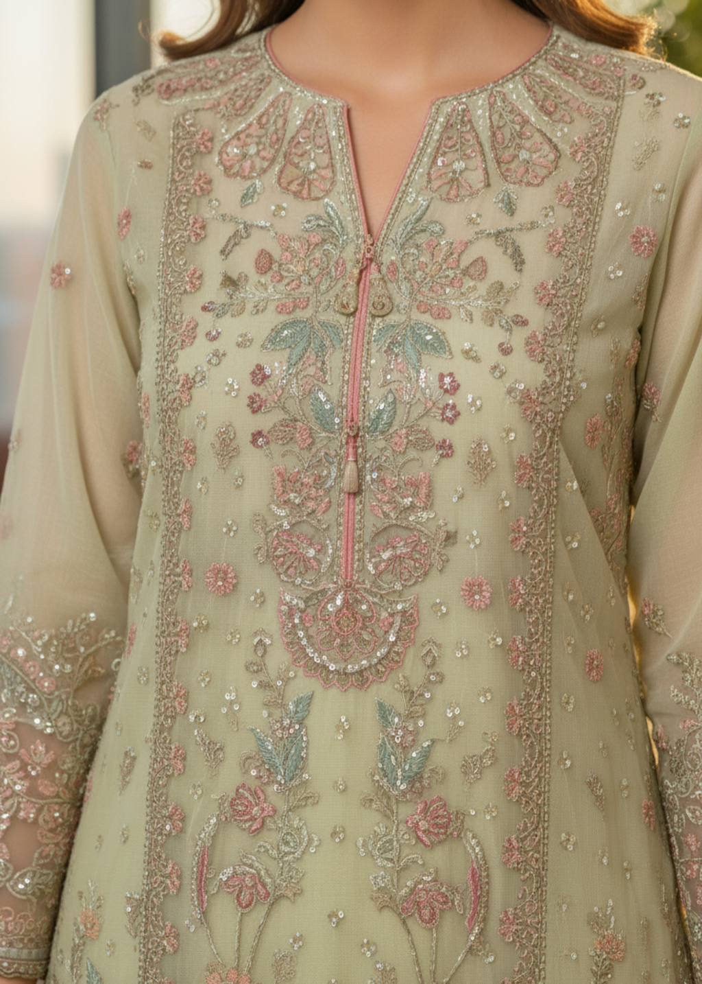 Diara Couture NOURAH DF 68 PISTACHIO Women 3pcs