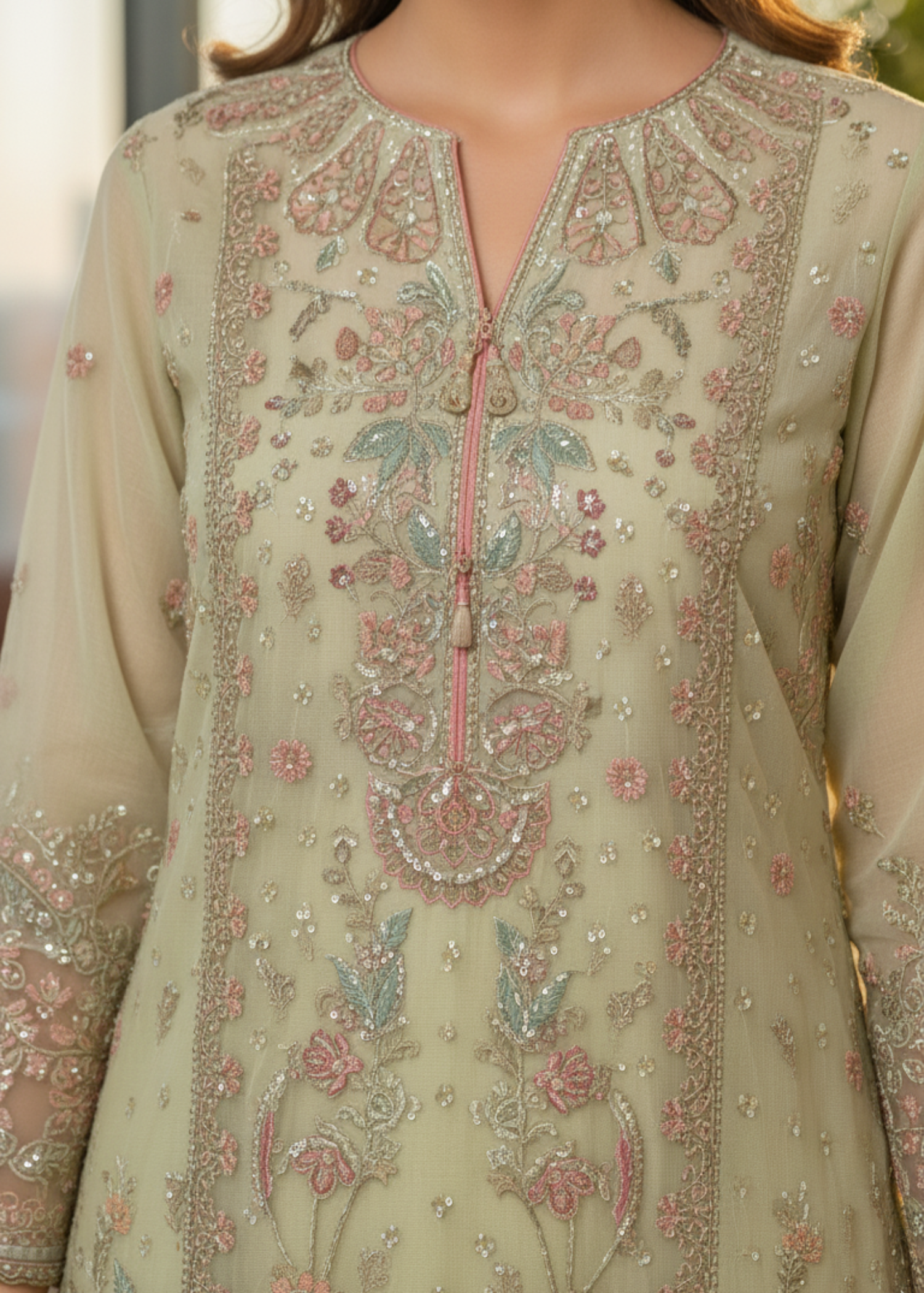 Diara Couture NOURAH DF 68 PISTACHIO Women 3pcs