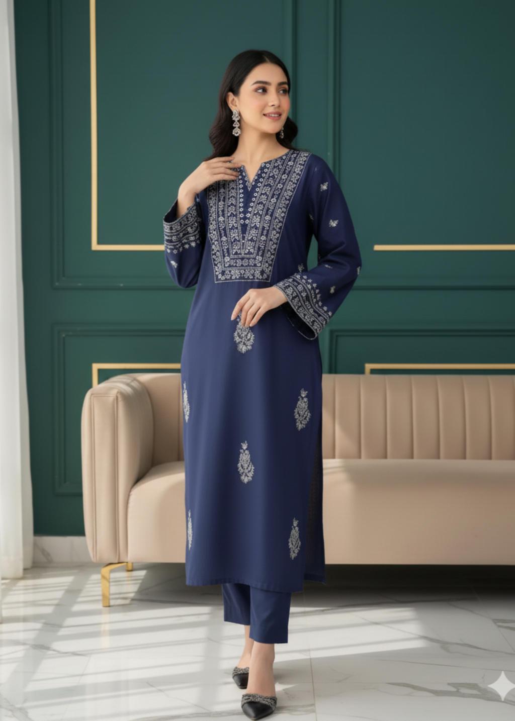 Shehroz Fashion Dazzal Embroidery Women 2pcs