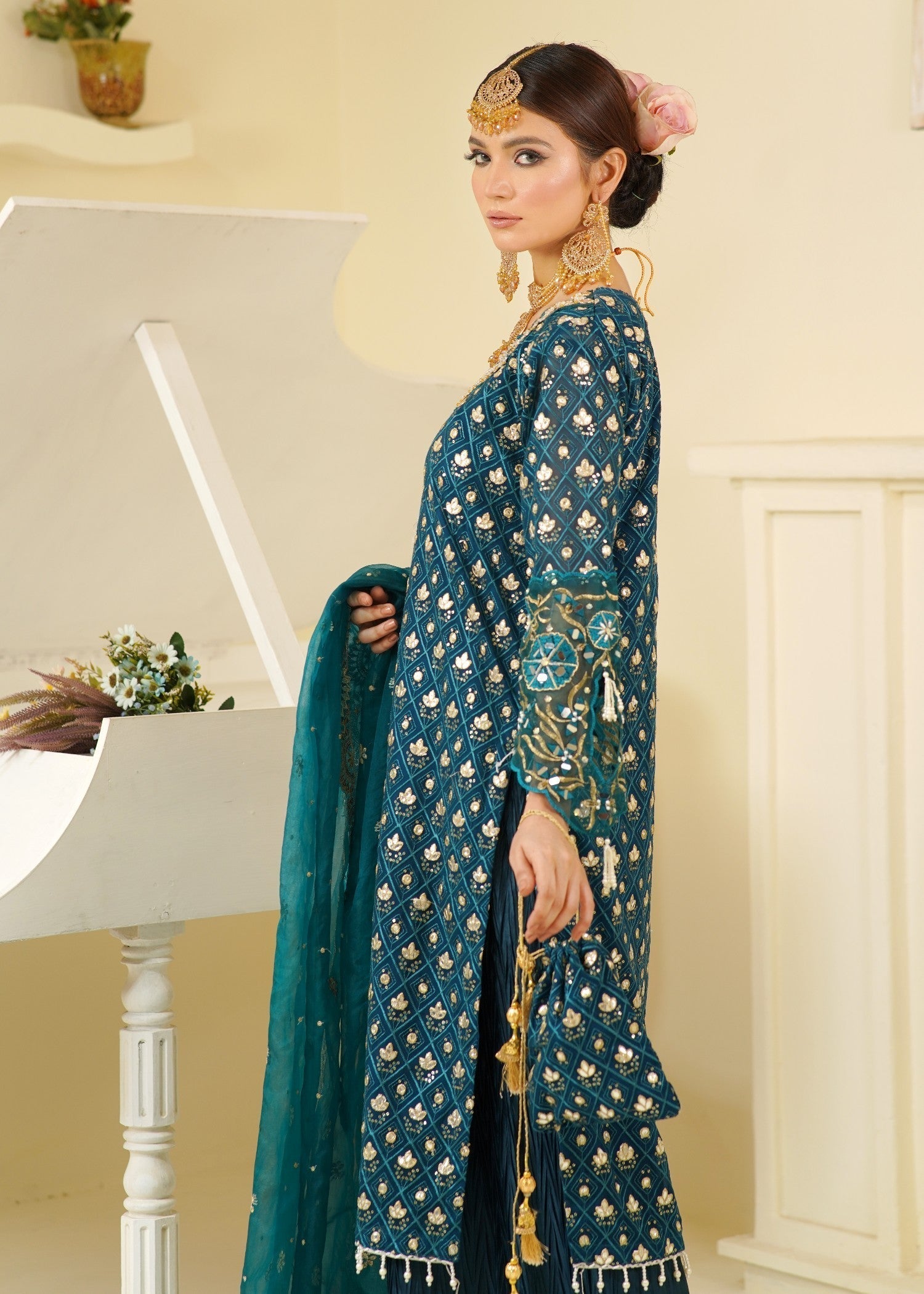 Rangoon Clothing Kubra Sapphire Blue Women 3pcs